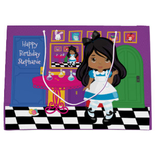 Multikulturelle Alice - Trinken Sie mir große Gesc Große Geschenktüte