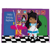 Multikulturelle Alice - Trinken Sie mir große Gesc Große Geschenktüte (Rückseite)