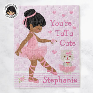 Multikulturelle Ballerina Tutu Niedlich Jigsaw Puz Puzzle