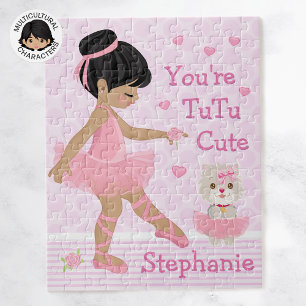 Multikulturelle Ballerina Tutu Niedlich Jigsaw Puz Puzzle
