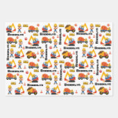 Multikulturelle Boy Construction Personalisiert Geschenkpapier Set (Vorderseite)