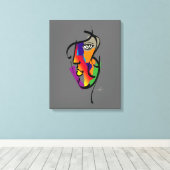 Multikulturelle Frau Leinwanddruck (Insitu (Holzboden))