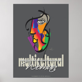 Multikulturelle Frau Poster
