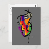 Multikulturelle Frau Postkarte (Vorne/Hinten)