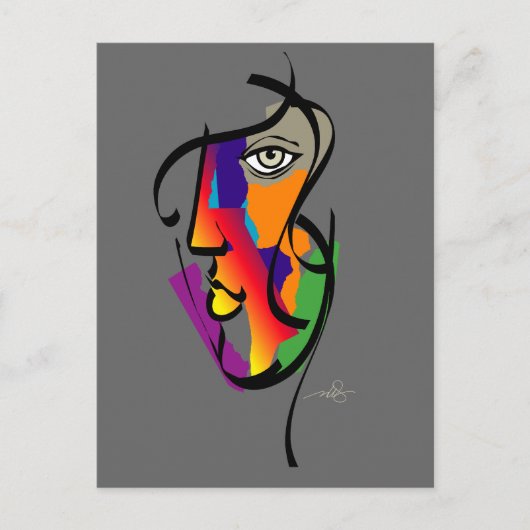Multikulturelle Frau Postkarte (Vorderseite)