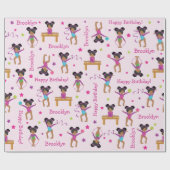 Multikulturelle Gymnastik Geburtstag Geschenkpapier (Flach)