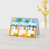 Multikulturelle Hochzeitsglückwunschkarte Karte (Gelbe Blume)