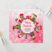 Multikulturelle kleine Niedliche Whimsikelfen Karte (Vorderseite/Rückseite Beispiel)