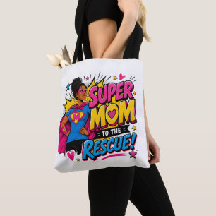 Multikulturelle Super-Mama zur Rettung Tasche