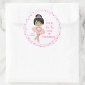 Multikulturelle Tu Tu Niedlich Ballerina Runder Aufkleber (Tasche)