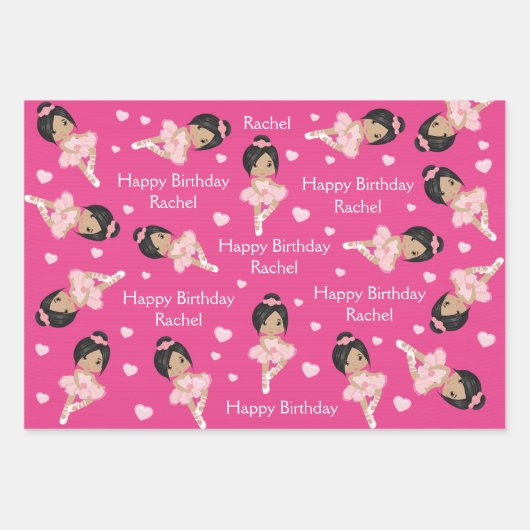 Multikulturelle Verpackungsblätter für Ballerina Geschenkpapier Set (Vorderseite)