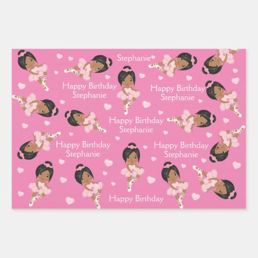 Multikulturelle Verpackungsblätter für Ballerina Geschenkpapier Set (Vorderseite 2)