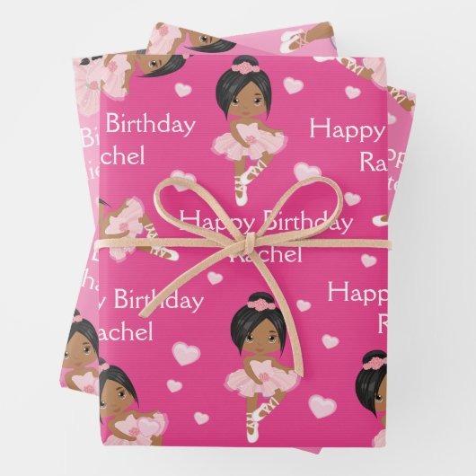 Multikulturelle Verpackungsblätter für Ballerina Geschenkpapier Set (Beispiel)