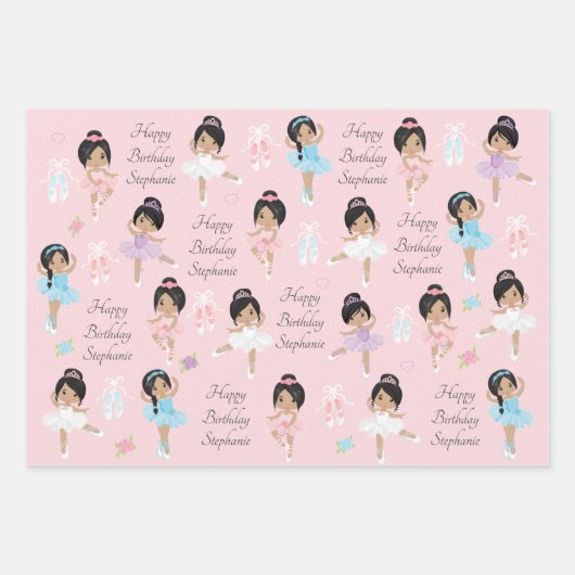 Multikulturelle Verpackungsblätter für Ballerina Geschenkpapier Set (Vorderseite 2)
