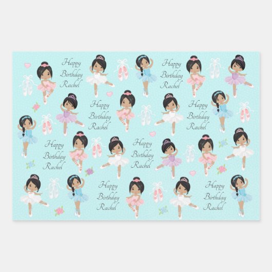 Multikulturelle Verpackungsblätter für Ballerina Geschenkpapier Set (Vorderseite)