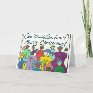 Multikulturelle Weihnachtskarte Karte