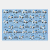 Multikultureller Boy Hockey Personalisiert Geschenkpapier Set (Vorderseite)