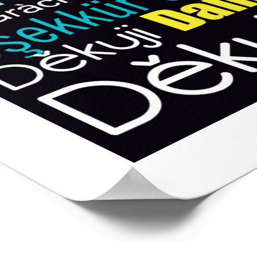 Multikultureller Dank Poster (Ecke)