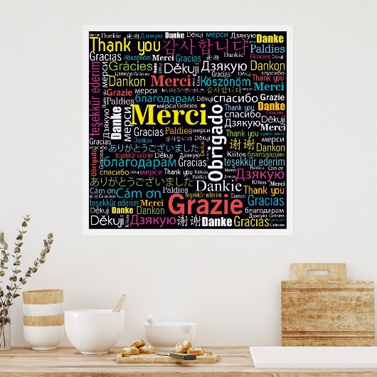 Multikultureller Dank Poster (Küche)