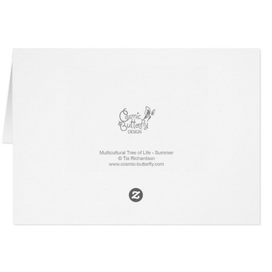 Multikultureller Lebensbaum - Sommer | Blankarte (Rückseite Horizontal)