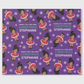 Multikultureller Weihnachtsmann Geschenkpapier (Flach)