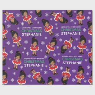 Multikultureller Weihnachtsmann Geschenkpapier