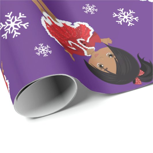 Multikultureller Weihnachtsmann Geschenkpapier (Rolleneckpunkt)