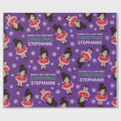 Multikultureller Weihnachtsmann Geschenkpapier (Flach)