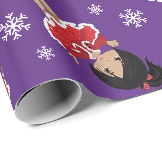 Multikultureller Weihnachtsmann Geschenkpapier (Rolleneckpunkt)