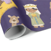 Multikulturelles Krippenpapier Geschenkpapier (Rolleneckpunkt)