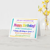 Multilingual Birthday Karte (Gelbe Blume)