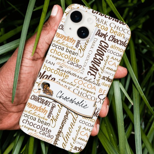 Multilingual Chocolate Typografy Word Cloud Case-Mate iPhone Hülle