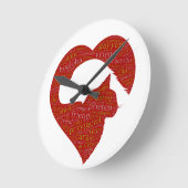 Multilingual Friendship Clock Runde Wanduhr (Winkel)