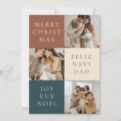 Multilingual frohe Weihnachten Modernes Foto (Vorderseite)