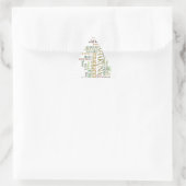 Multilingual Hakuna Matata Global Word Cloud Art Dreieckiger Aufkleber (Tasche)