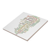 Multilingual Hakuna Matata Global Word Cloud Art Fliese (Seite)