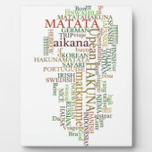 Multilingual Hakuna Matata Global Word Cloud Art Fotoplatte (Vorderseite)