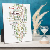 Multilingual Hakuna Matata Global Word Cloud Art Fotoplatte (Seite)