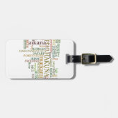 Multilingual Hakuna Matata Global Word Cloud Art Gepäckanhänger (Vorderseite horizontal)