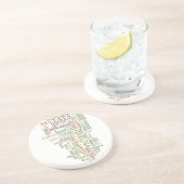 Multilingual Hakuna Matata Global Word Cloud Art Getränkeuntersetzer (Seite)