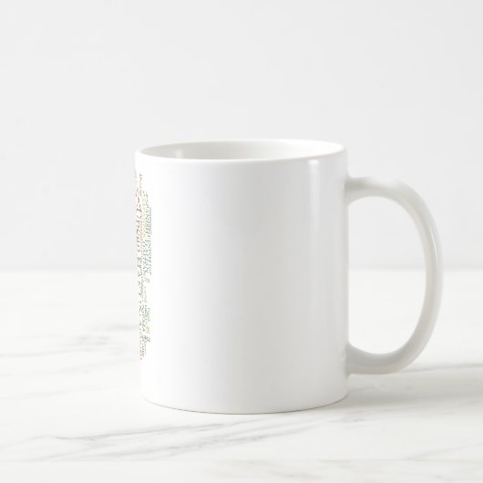 Multilingual Hakuna Matata Global Word Cloud Art Kaffeetasse (Rechts)