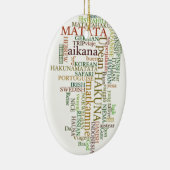 Multilingual Hakuna Matata Global Word Cloud Art Keramik Ornament (Rechts)