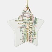 Multilingual Hakuna Matata Global Word Cloud Art Keramikornament (Rechts)