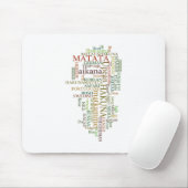 Multilingual Hakuna Matata Global Word Cloud Art Mousepad (Mit Mouse)
