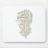 Multilingual Hakuna Matata Global Word Cloud Art Mousepad (Vorne)