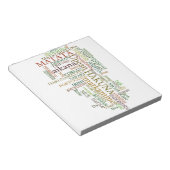 Multilingual Hakuna Matata Global Word Cloud Art Notizblock (angewinkelt)