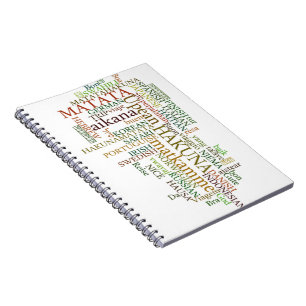 Multilingual Hakuna Matata Global Word Cloud Art Notizblock