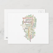 Multilingual Hakuna Matata Global Word Cloud Art Postkarte (Vorne/Hinten)