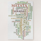 Multilingual Hakuna Matata Global Word Cloud Art Puzzle (Vertikal)