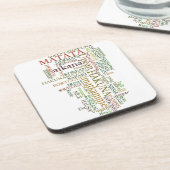Multilingual Hakuna Matata Global Word Cloud Art Untersetzer (Linke Seite)
